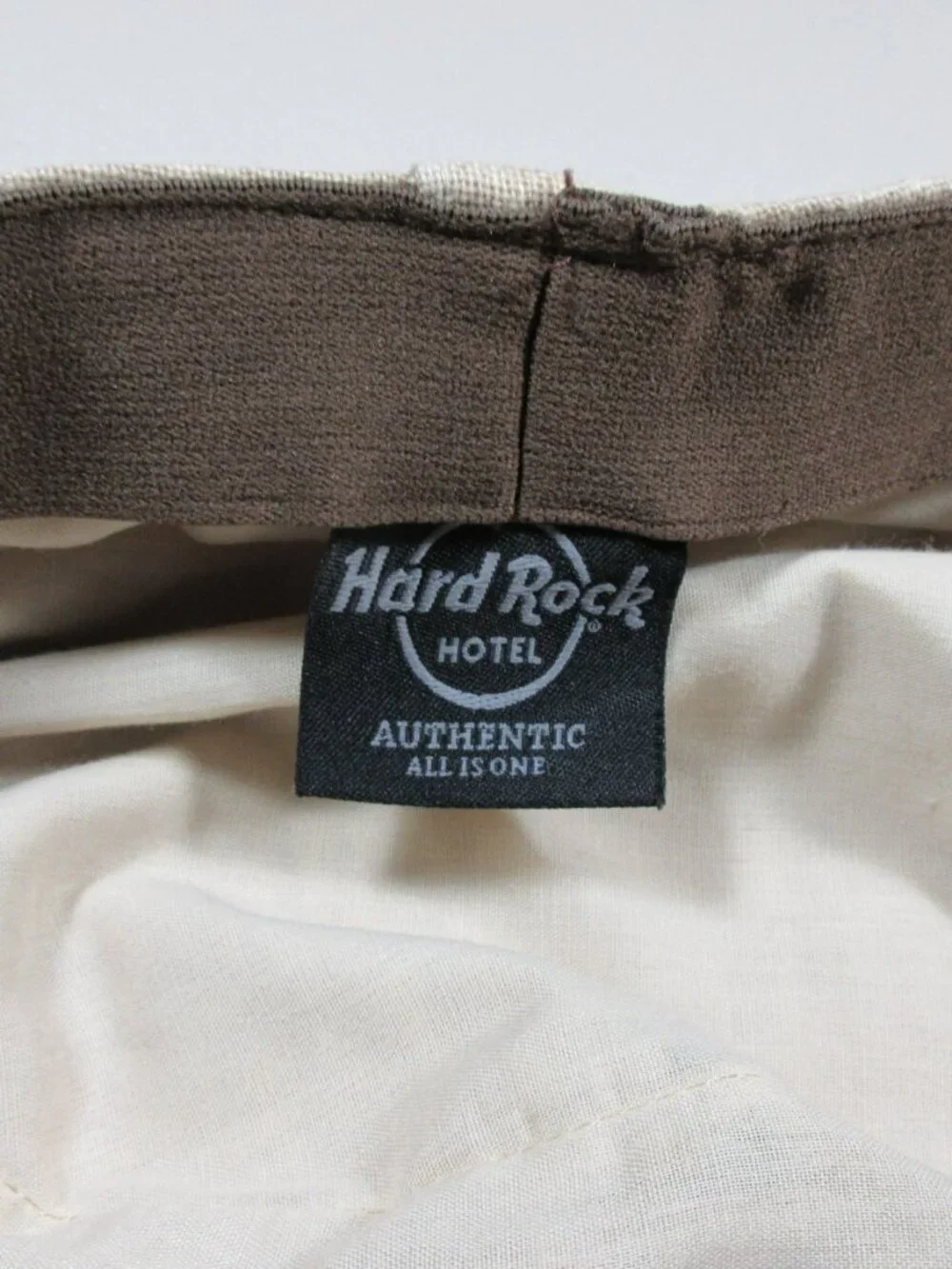 Hard Rock Hotel womens beige Linen Blend studded military cadet hat